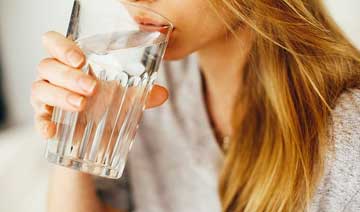 Woman drinking water